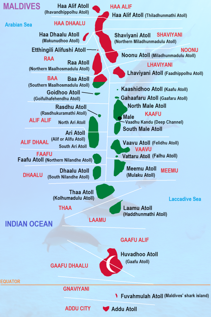 Which Is The Deepest Atoll of The Maldives - Maldives Atoll Map